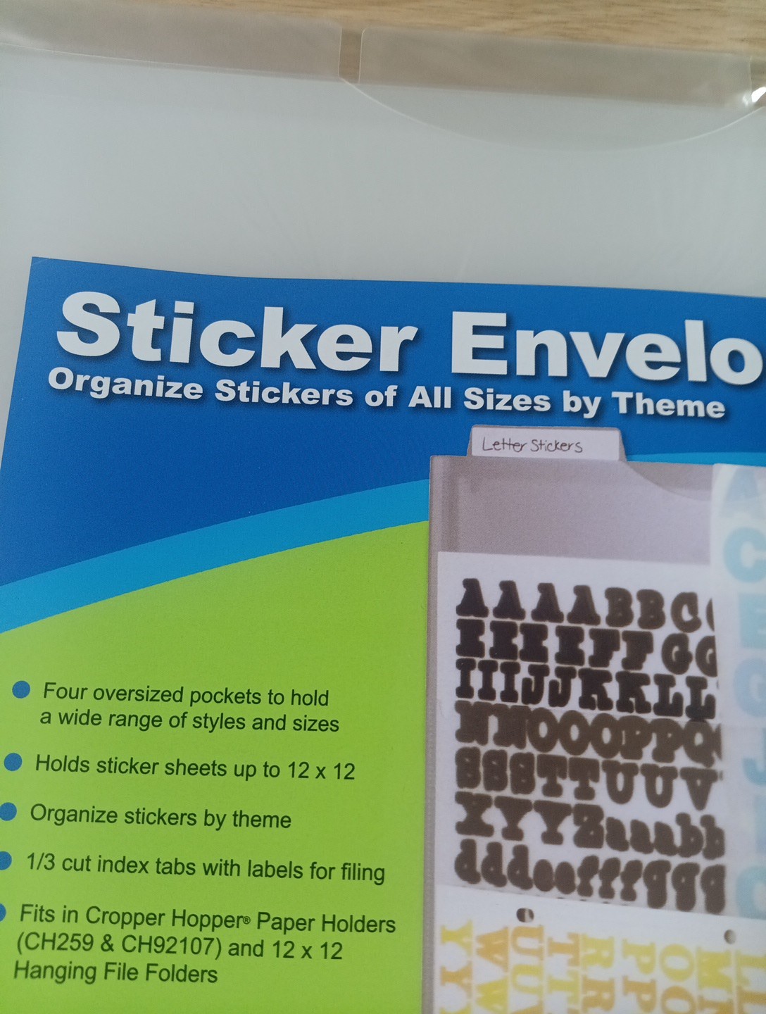 Cropper Hopper Sticker Envelope 12 X 12" New