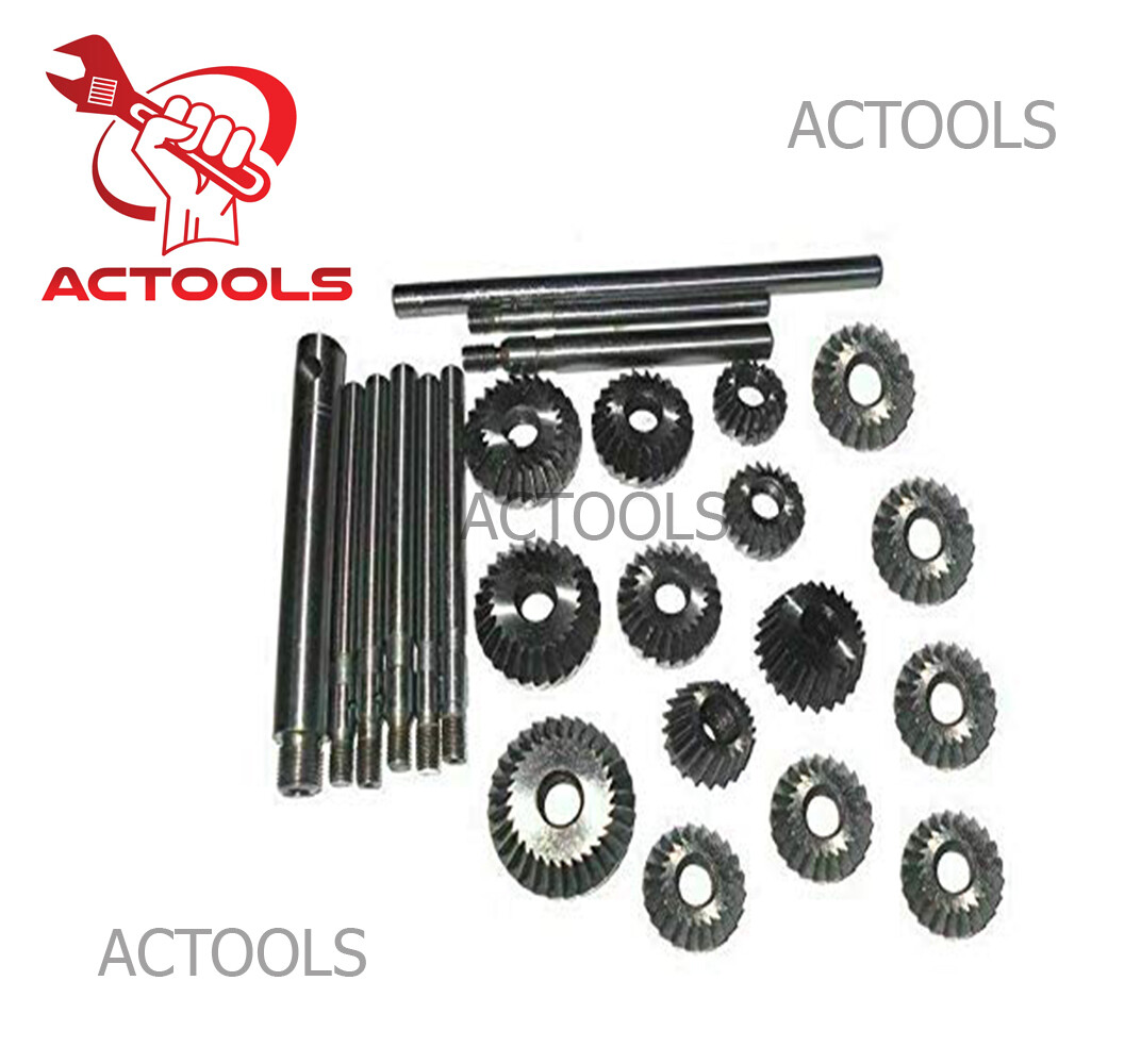 New Valve Seat And Carbon Steel Face Cutter Set Of 21 Pcs With Metal Box USA