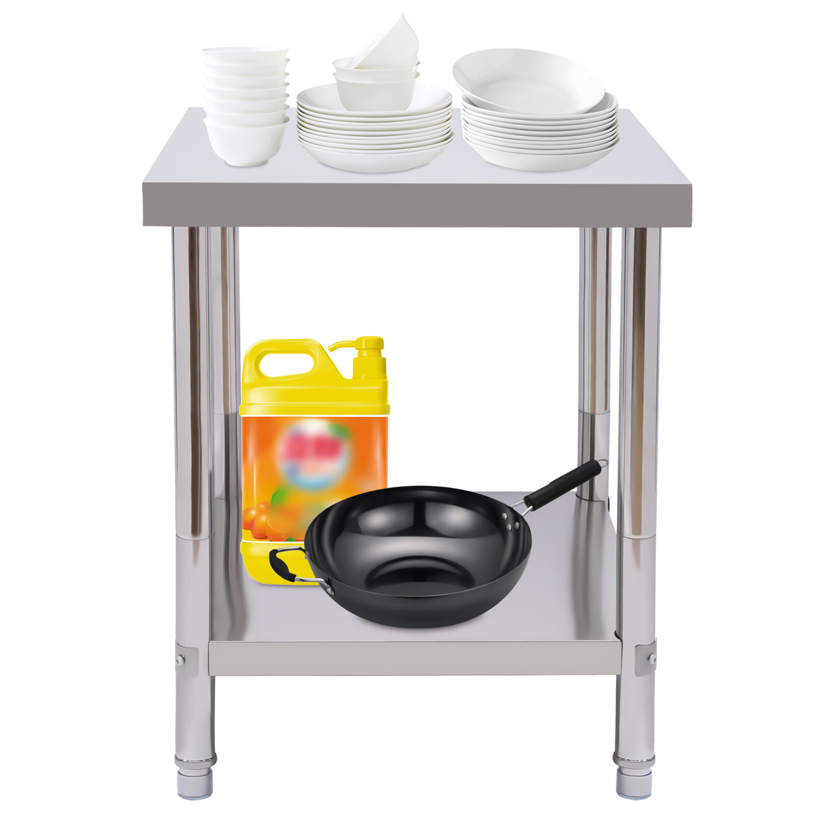 Commercial Stainless Steel Kitchen Food Prep Work Table - 24 x 18 Inches