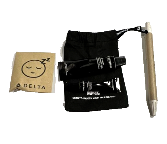 Delta One Travel Amenity Kit Mexican Artisan Designed Red (10-Pack)