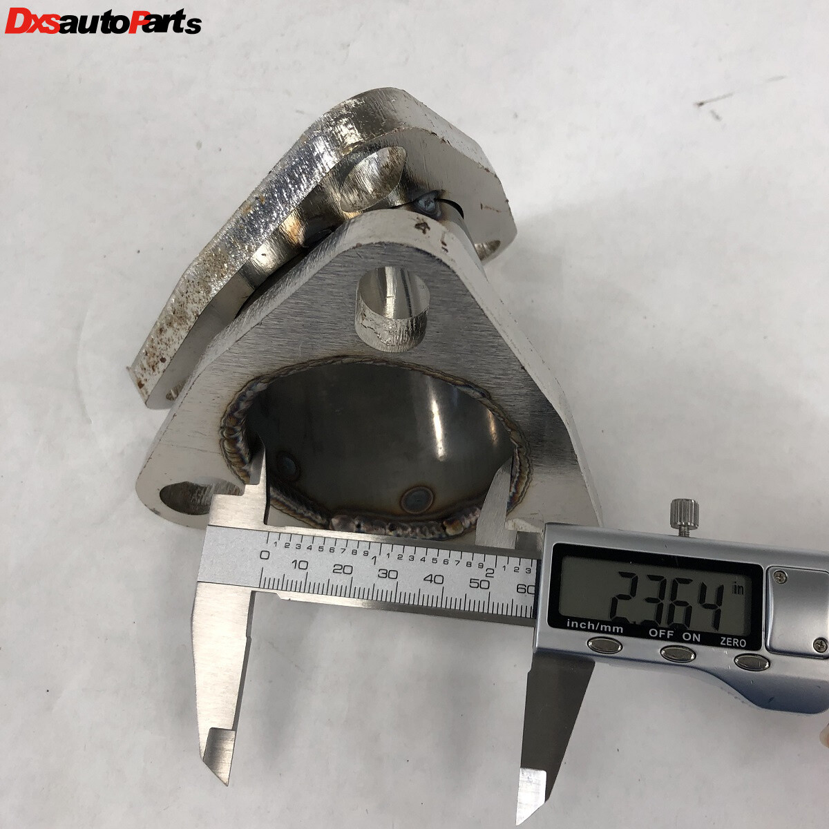 2.5" to 2.5" 45-degree 3 Bolt Flange Exhaust Muffler Pipe Flange Mild Steel