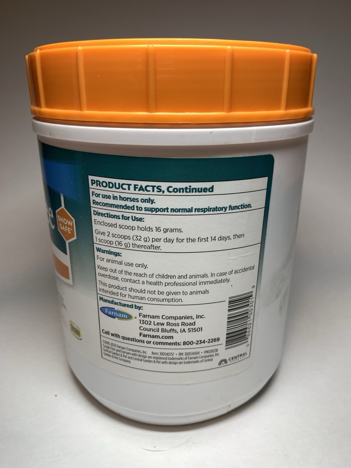 Cough Free Equine Respiratory Health 70 Day Supply 2.5