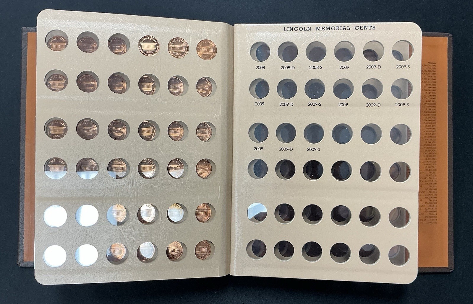 Dansco Album 8100 ~ Lincoln Cent Book 1909-2009 ~ Partially Complete!