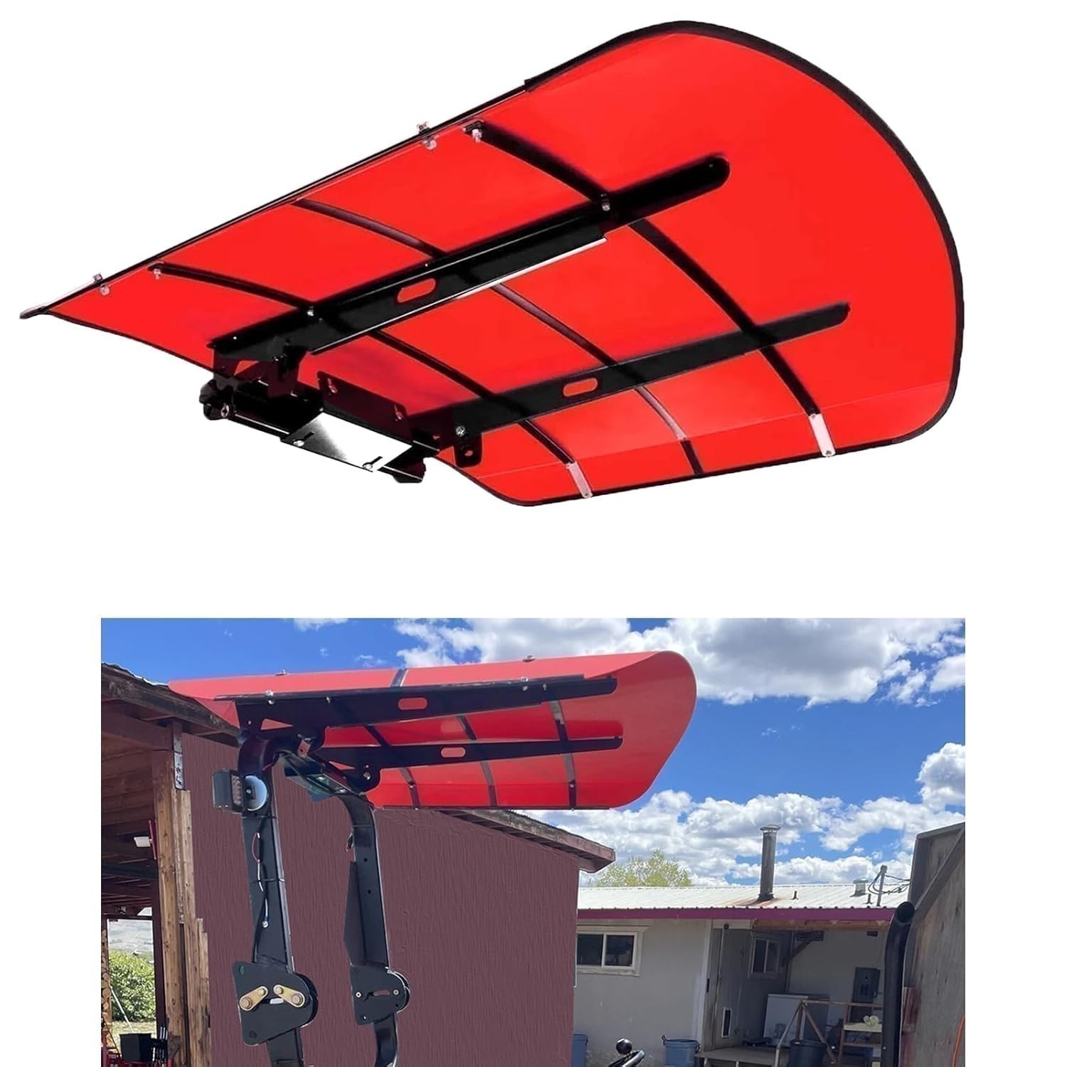 Sun Shield Tuff Top Tractor Canopy For 2" x 2" or 2" x 3" ROPS 48" X 52" Red NEW