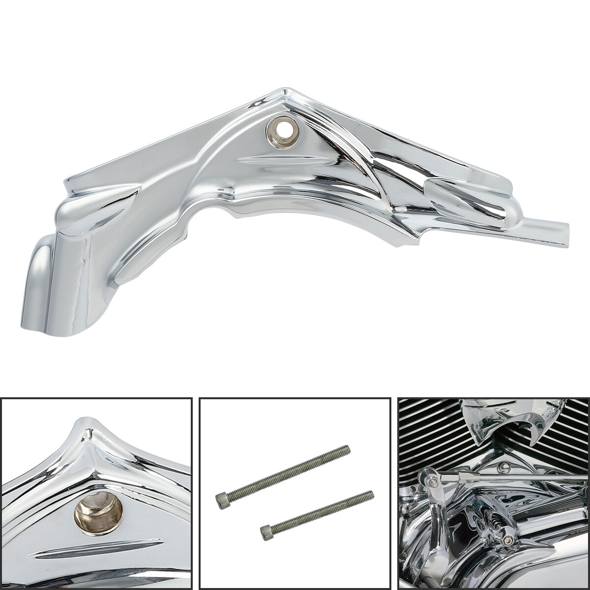 Chrome Cylinder Base Side Cover Fit For Harley Electra Street Glide 2007-2016 15
