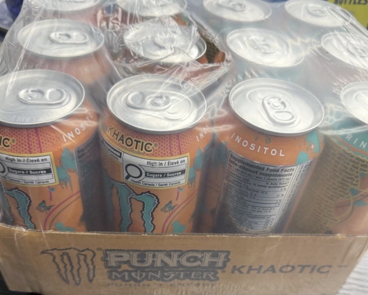 Monster Energy Khaotic 12x 473ml Khaotic X2 Cases 24 Total Cans