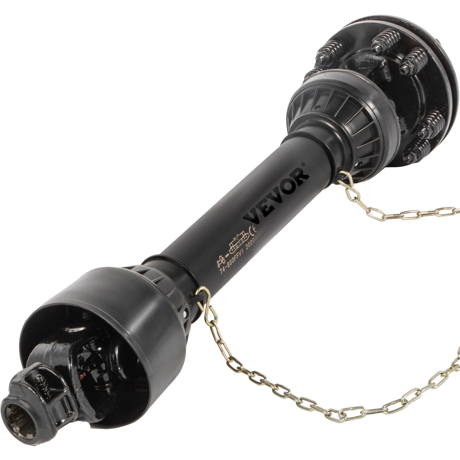 VEVOR PTO Shaft PTO Drive Shaft 1-3/8" 6 Spline Endw/Slip Clutch T4 43"-59"