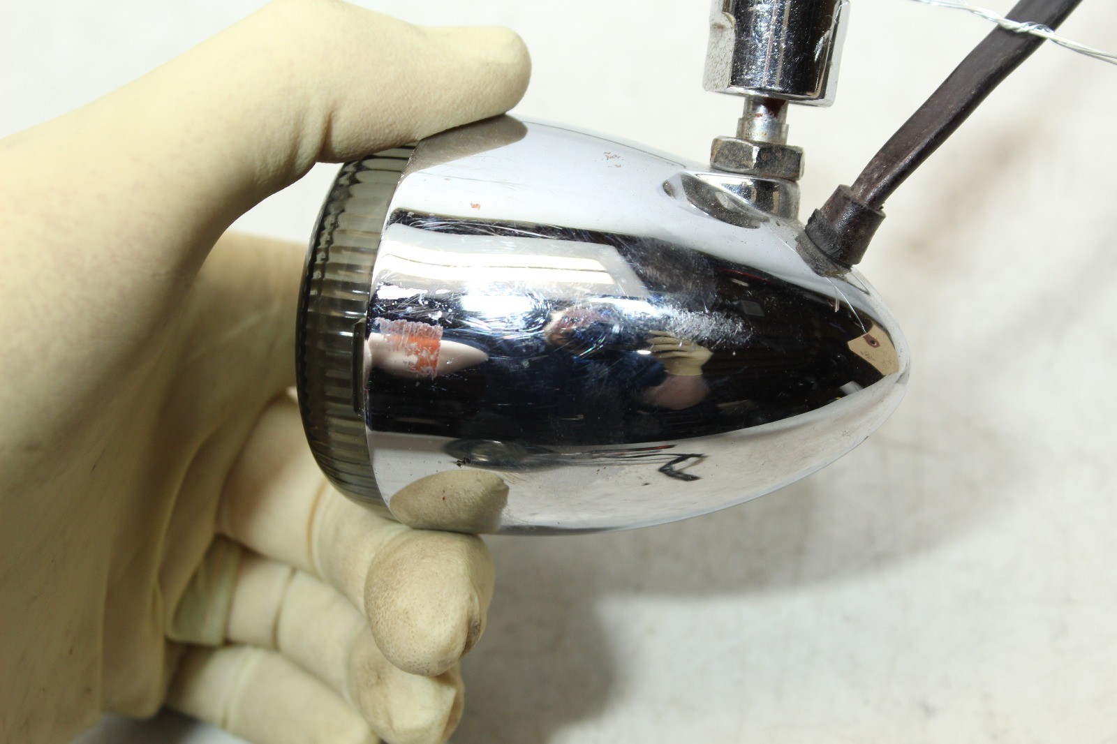 Harley Softail Dyna Sportster OEM Front Turn Signal Set Pair Chrome Bullet Style