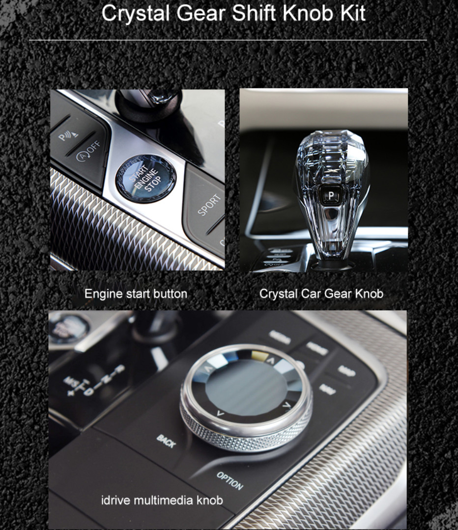 CRYSTAL GEAR SHIFTER KNOB For BMW G20 G28 G22 G29 X5 G05 X6 G06 X7 G07 G14 G15