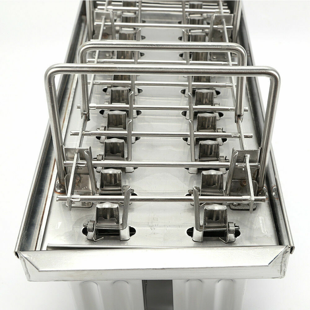 20x Stainless Steel Molds Ice Pop Lolly Ice Cream Stick Holder Mold Top