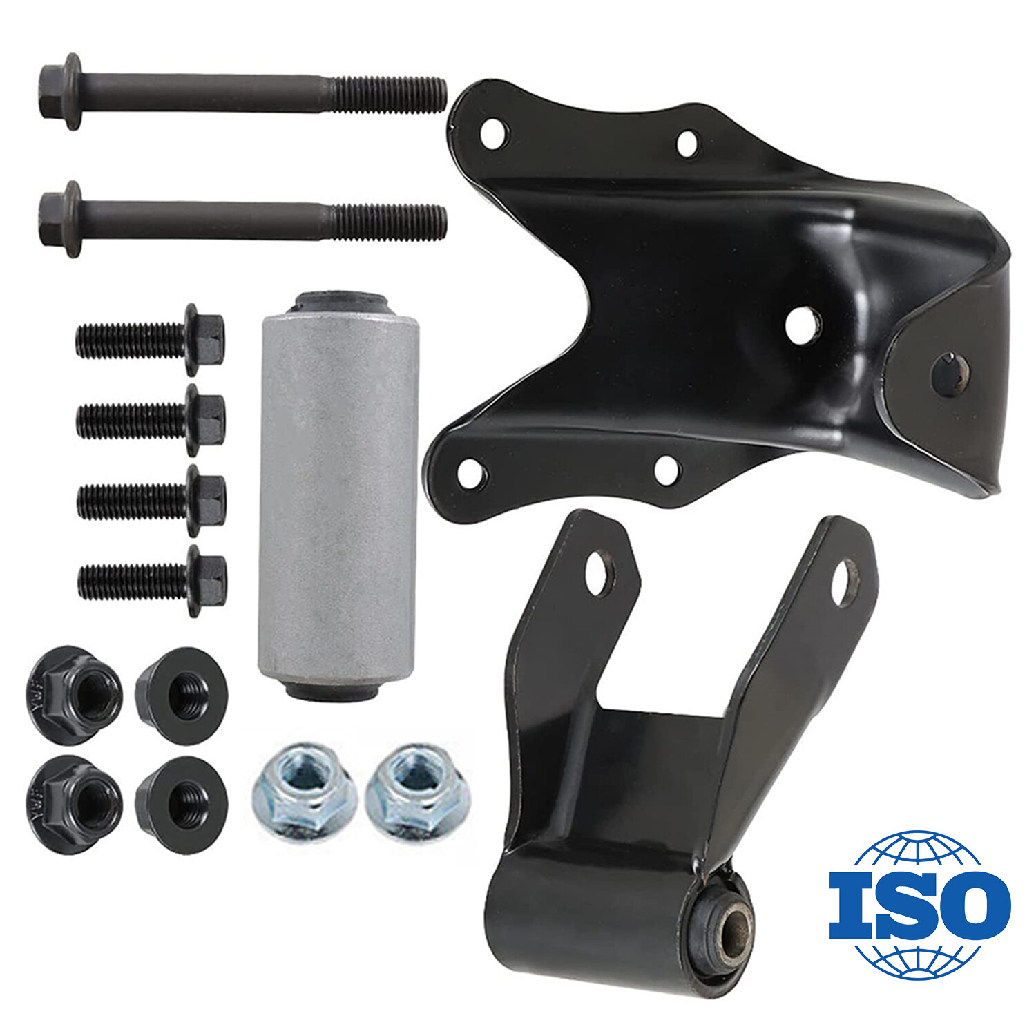 Rear Leaf Spring Hanger Bracket and Shackle Kit For Chevy Silverado GMC Sierra