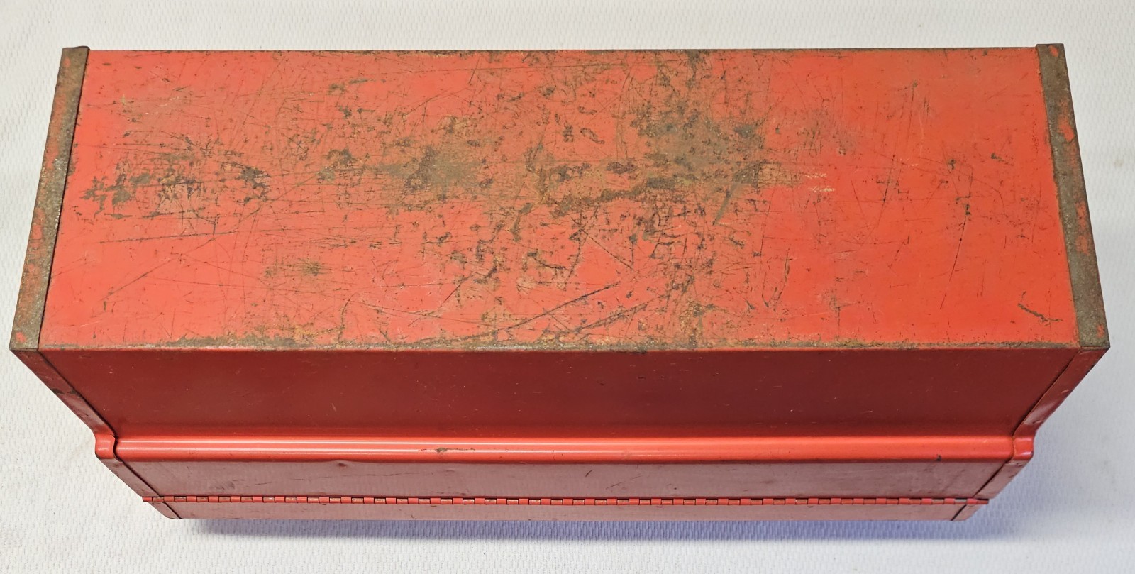 Vintage 1970's Mopar Dodge Scat Pack Bumblebee Red Toolbox NO Tray 7.5" × 20"