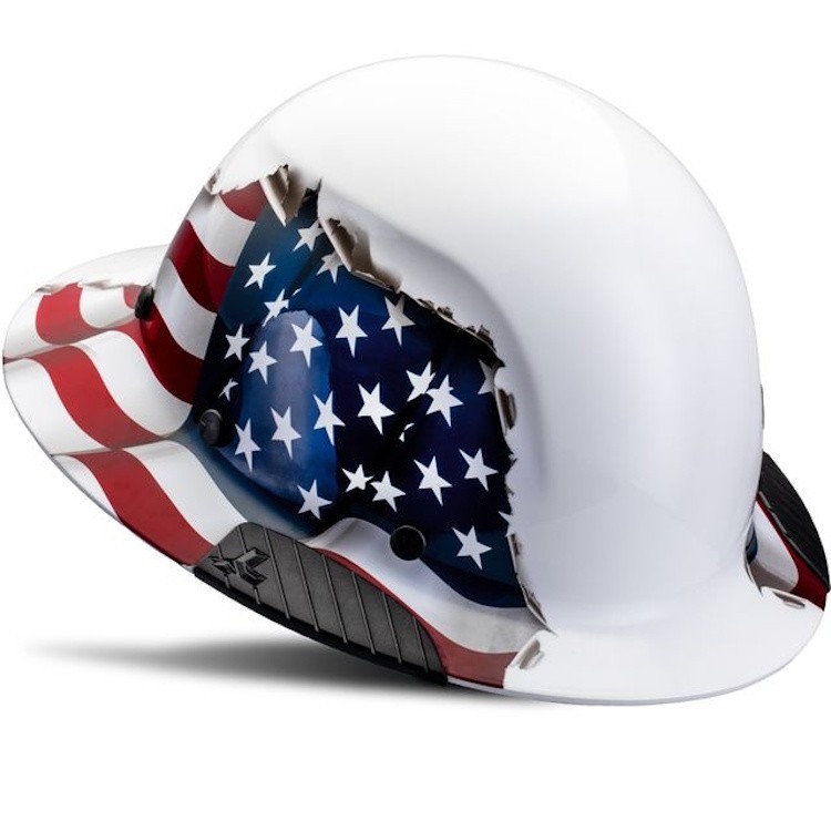LIFT Safety DAX Hard Hat – American Flag HDF-24AF Full Brim