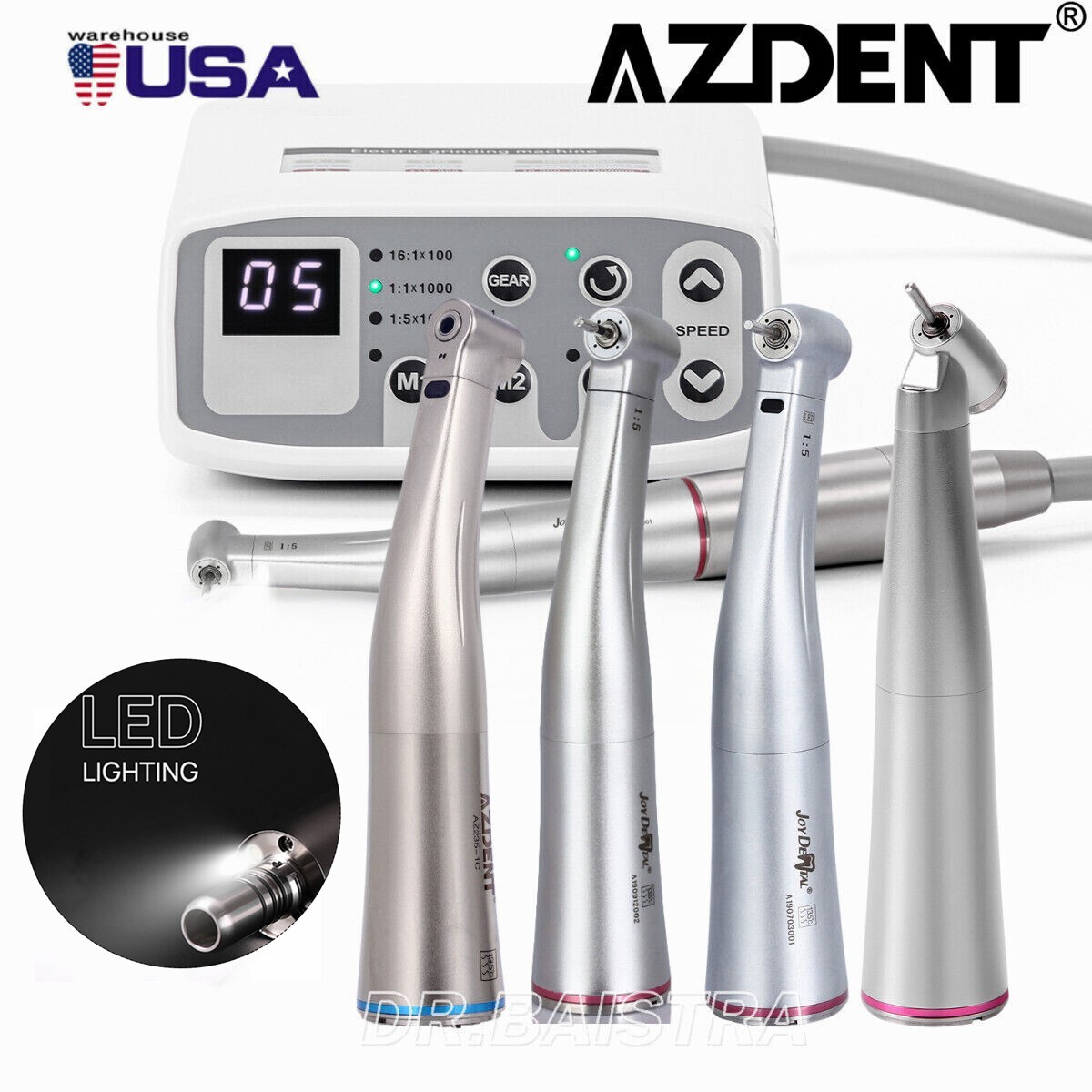AZDENT Dental Electric LED Brushless Micro Motor/1:5 1:4.2 Increasing Handpiece