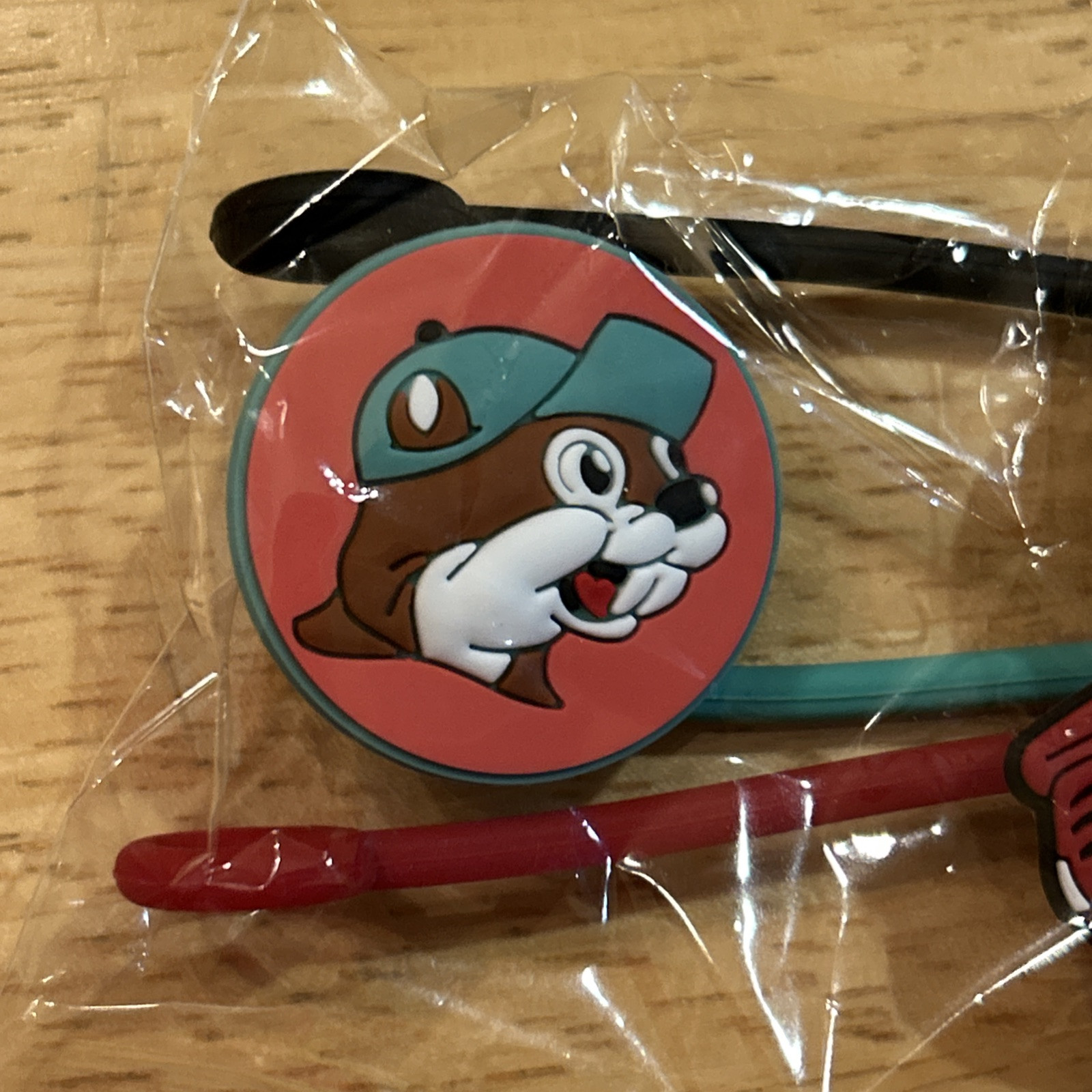 Buc-ee's Straw Topper 3 piece set - New in Package - Red Truck, Logo