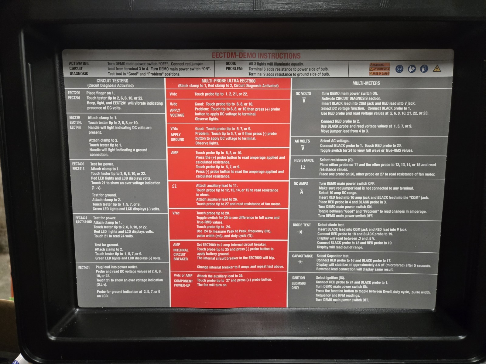 Snap-on Circut Tester and Multimeter EECTDM-DEMO