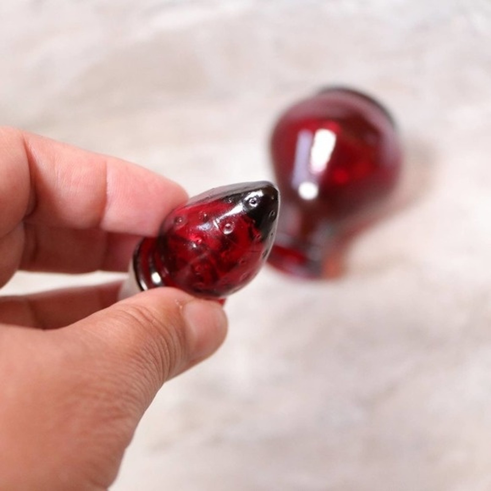 Vintage AVON Strawberry Bath Foam Decanter