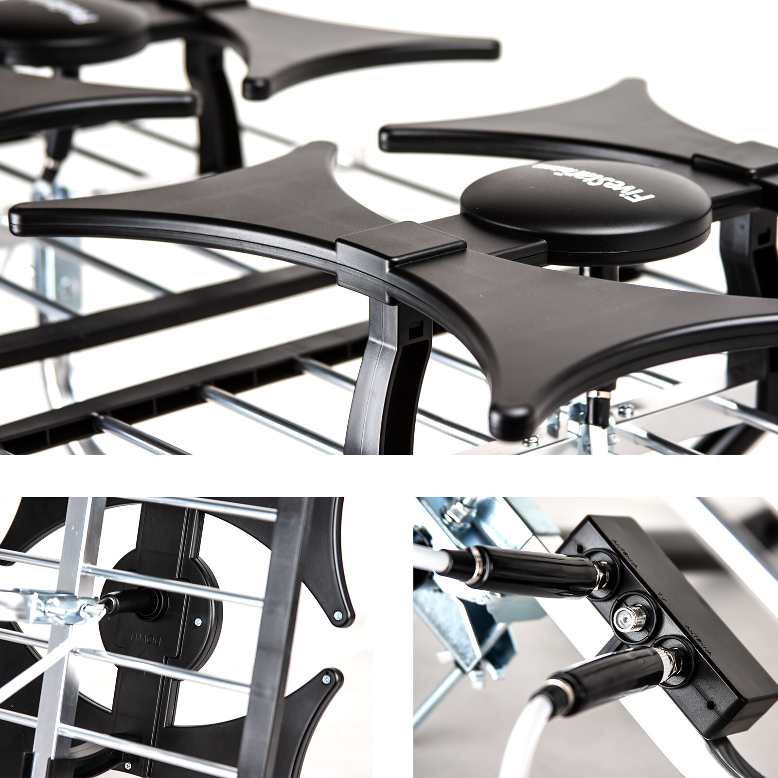 Amplified HDTV Antenna 200 Mile 4K 1080P UHF VHF Indoor Outdoor FM + Cable/Pole