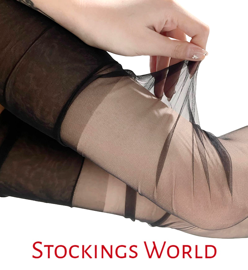 100% Nylon Non Stretch Stockings Seamless 5 Denier Medium Various Colours NEW