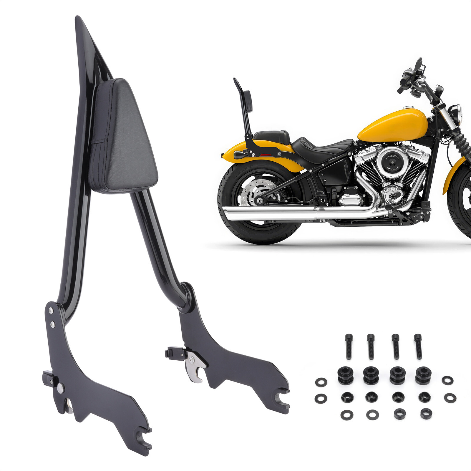 25'' Passenger Backrest Sissy Bar For Harley Softail Street Bob FXBB FXBBS 18-25