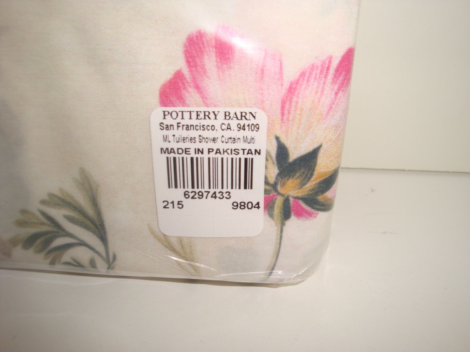 Pottery Barn Monique Lhuillier Tuileries Shower Curtain Wildflowers Butterflies