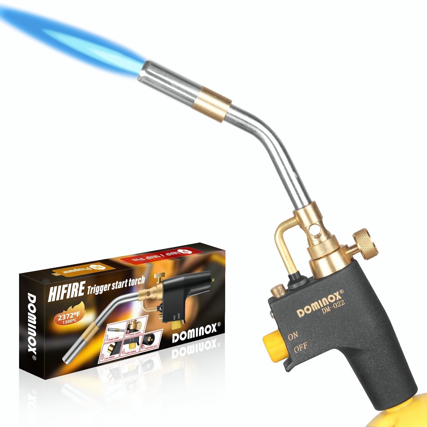 Propane Torch Head High Intensity Mapp Trigger Start Gas Torch Soldering Kit