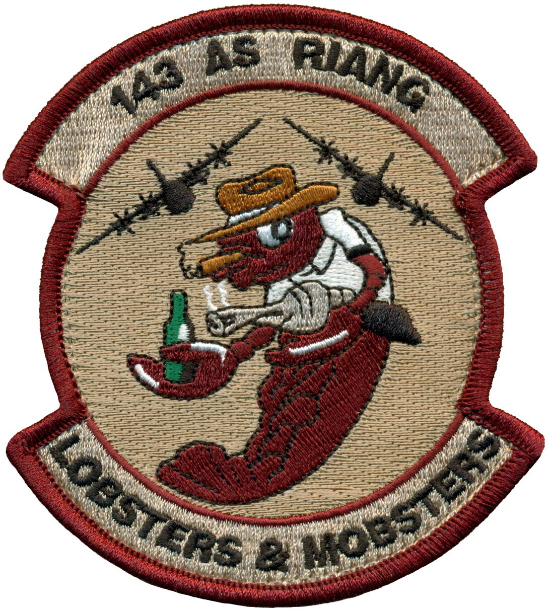 USAF 143d AIRLIFT SQUADRON – LOBSTERS & MOBSTERS - PATCH
