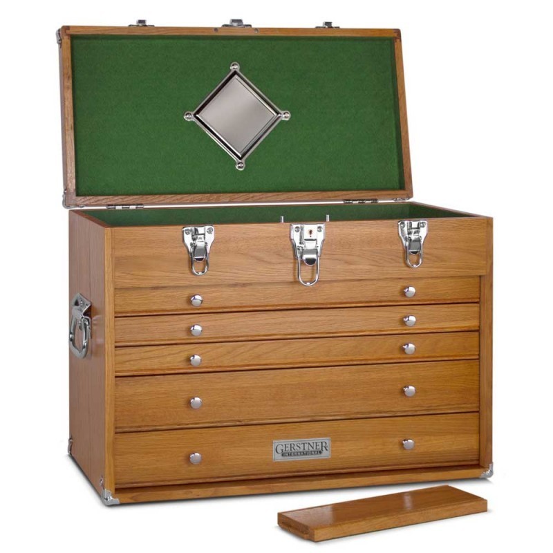 Gerstner International GI-T20A Red Oak 5-Drawer Hobby Tool Storage Chest