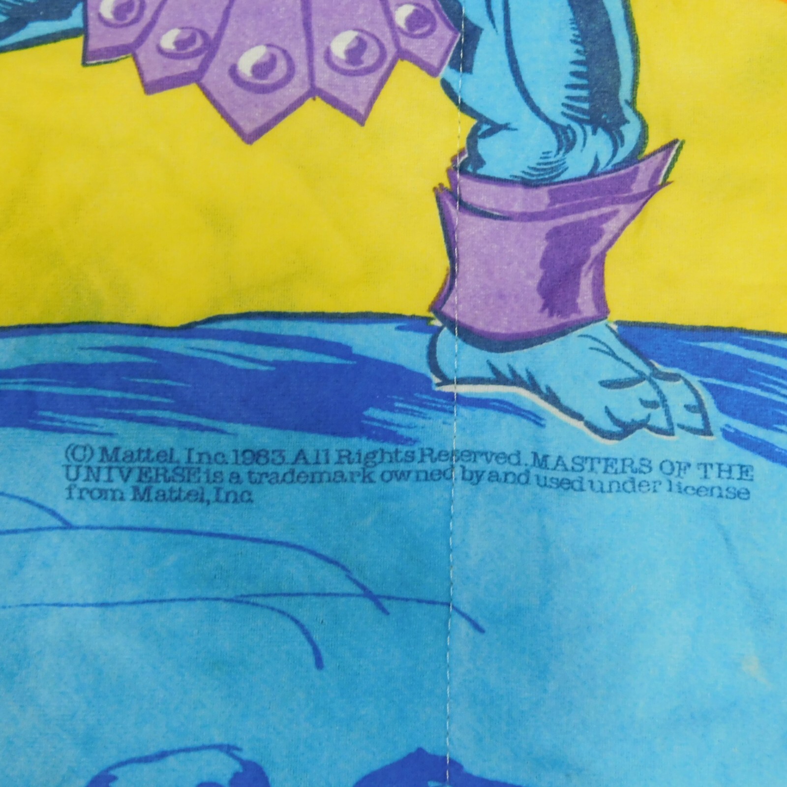 Vintage 80s Masters of the Universe He-Man Skeletor Sleeping Bag #8758