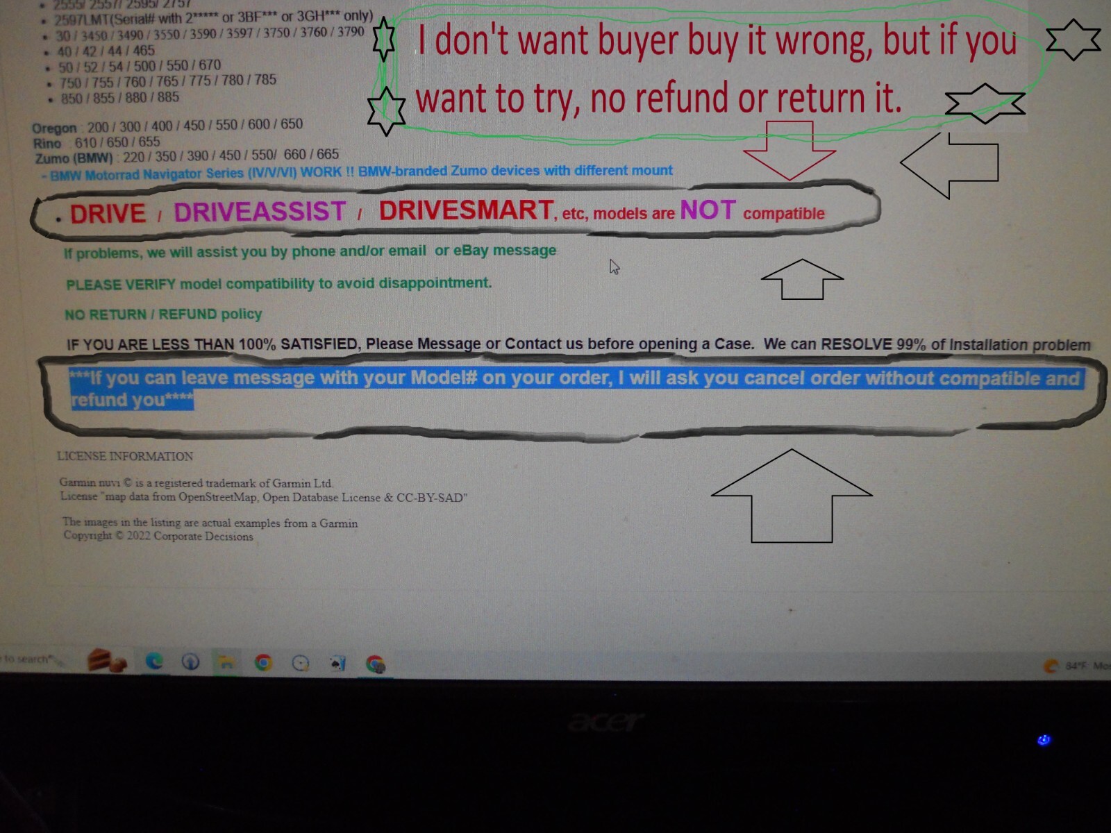 2026 Whole North America map for COMPATIBLE Garmin GPS, Read List Compatible