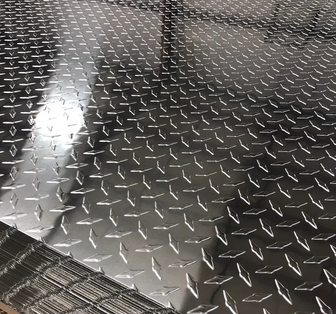 48" x 96" Aluminum Diamond Plate .04" Thick Sheet Trailer, RV, Garages