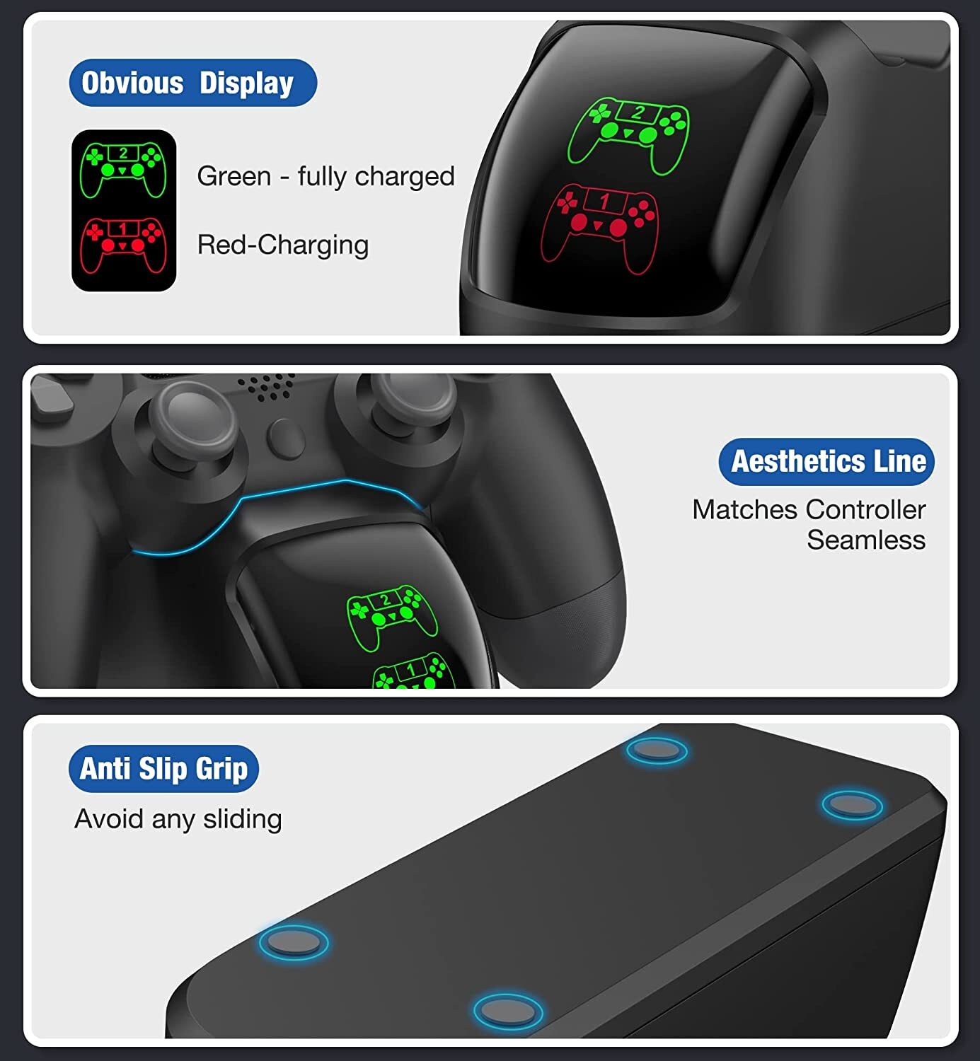 PS4 Controller Charger Dock ,PS4 Controller Charger Station for Playstation 4
