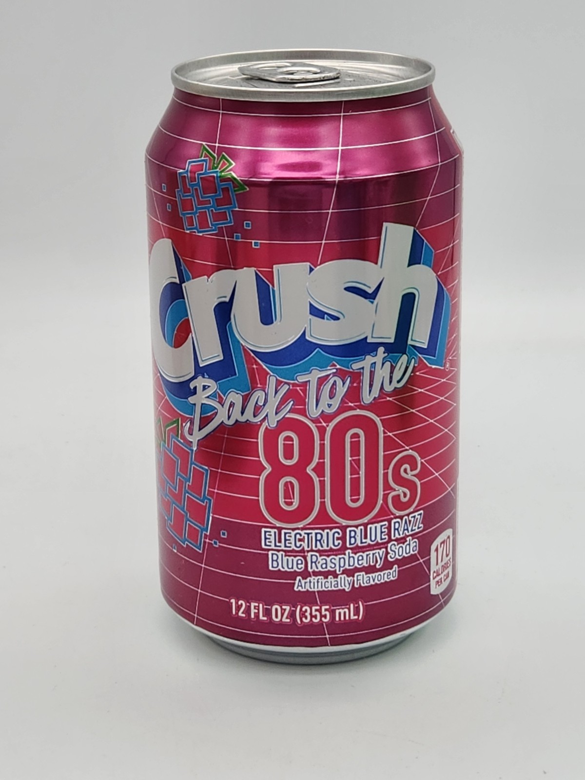2025 New Full Crush Soda Can Back to the 80's Electric Blue Razz Orange Crush