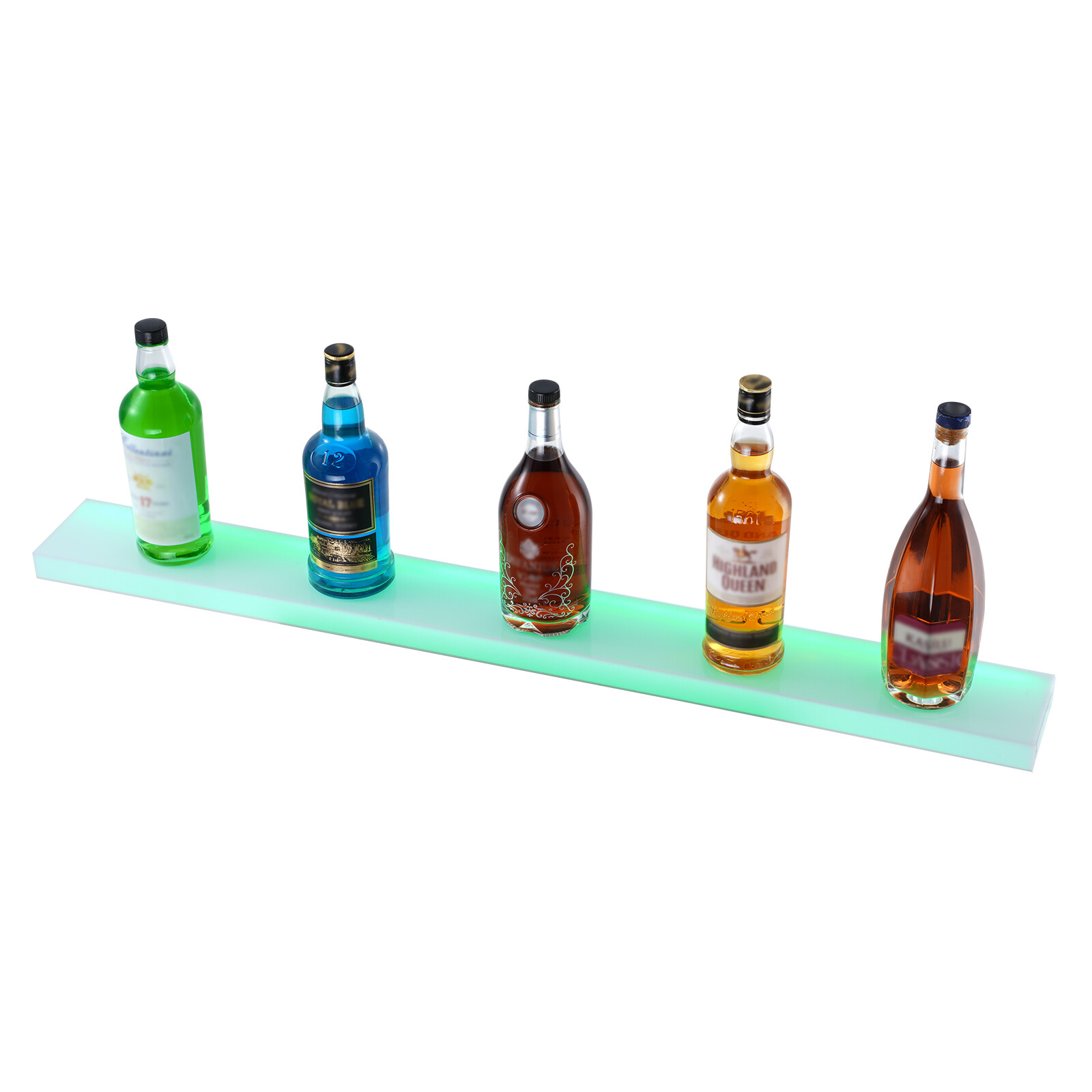 VEVOR Wall Mounted LED Lighted Liquor Bottle Display Home Bar Shelf 40" 1-Step