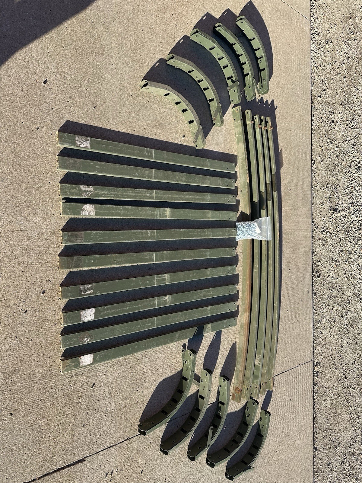 M35a2 M35a3 Cargo Cover Bow Kit Uprights Staves Corner Brackets And Bow Complete