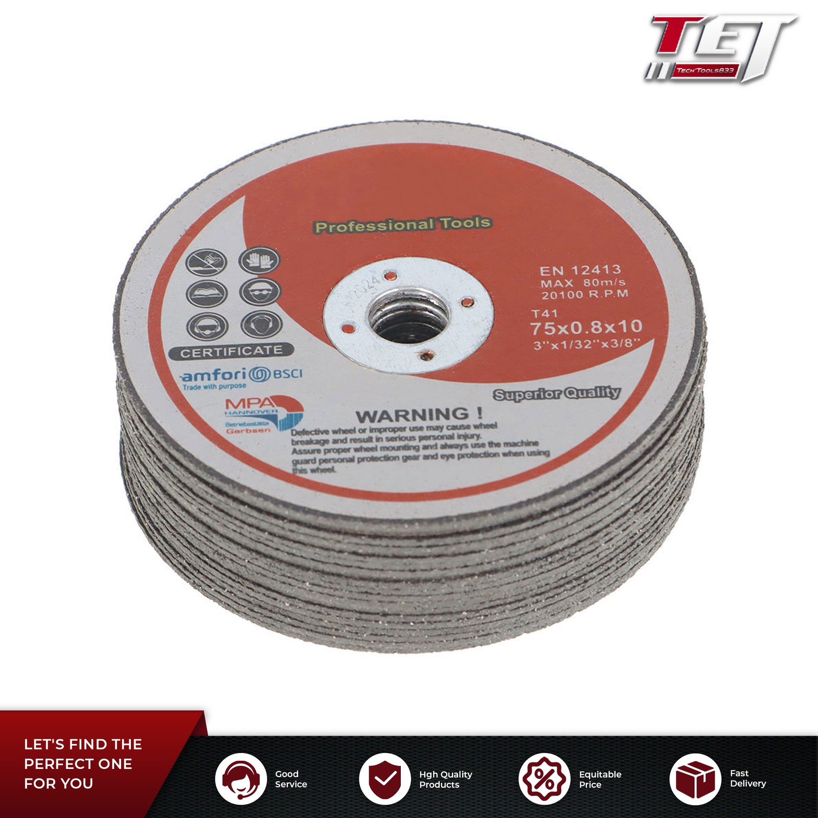 20Pcs Cut Off Wheels 3 Inch x 1/32 Inch x 3/8 Inch Arbor Cutting Discs New