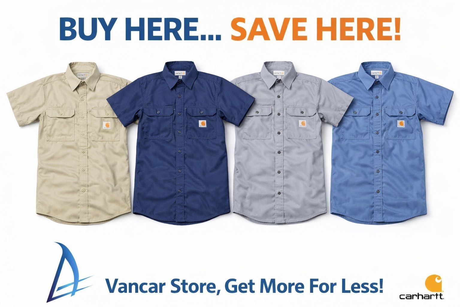 Carhartt Men's Short-Sleeve Button-Down Work Shirt