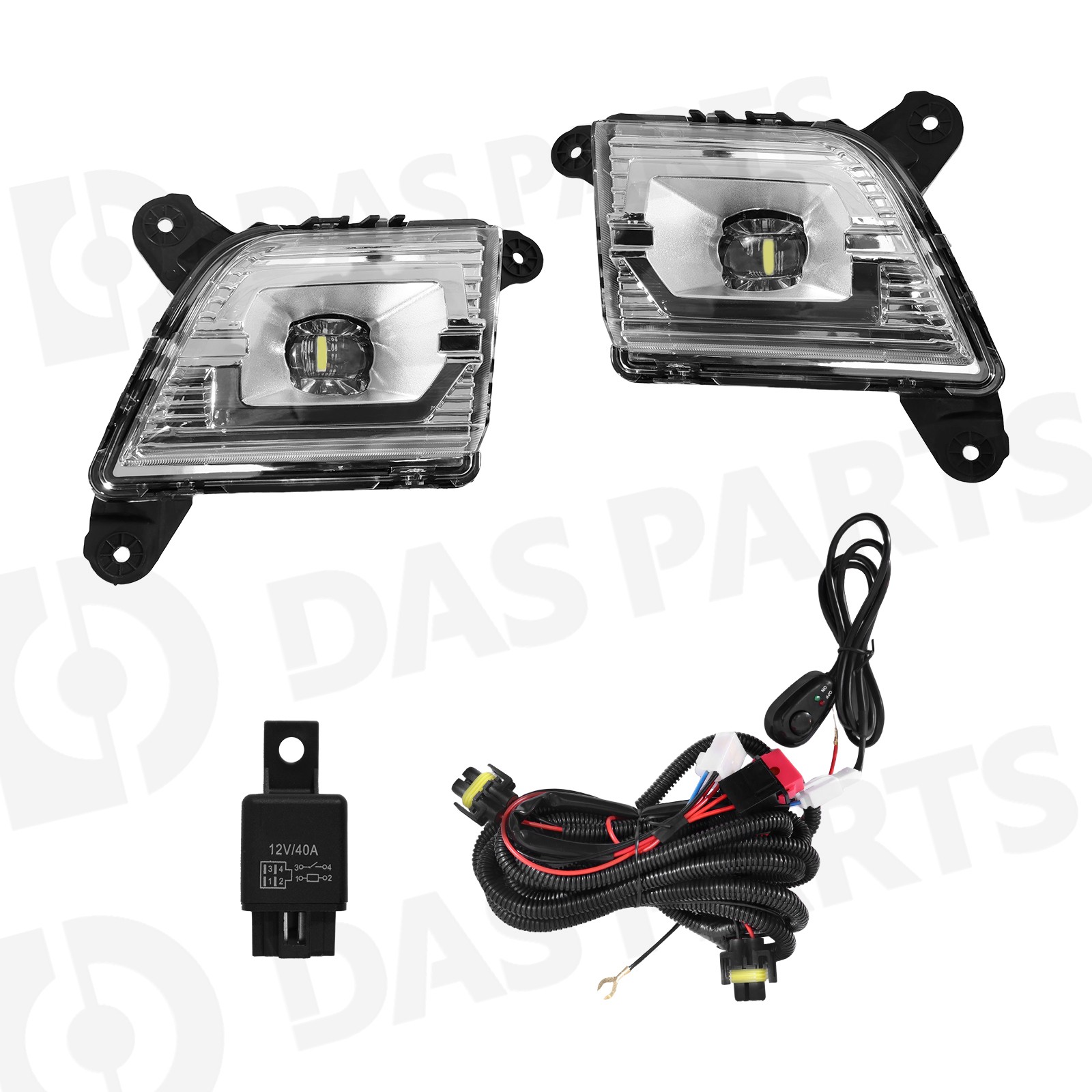 For 2019-2021 Silverado 1500 Front Bumper Cover Lower Valance W/LED Fog Lights