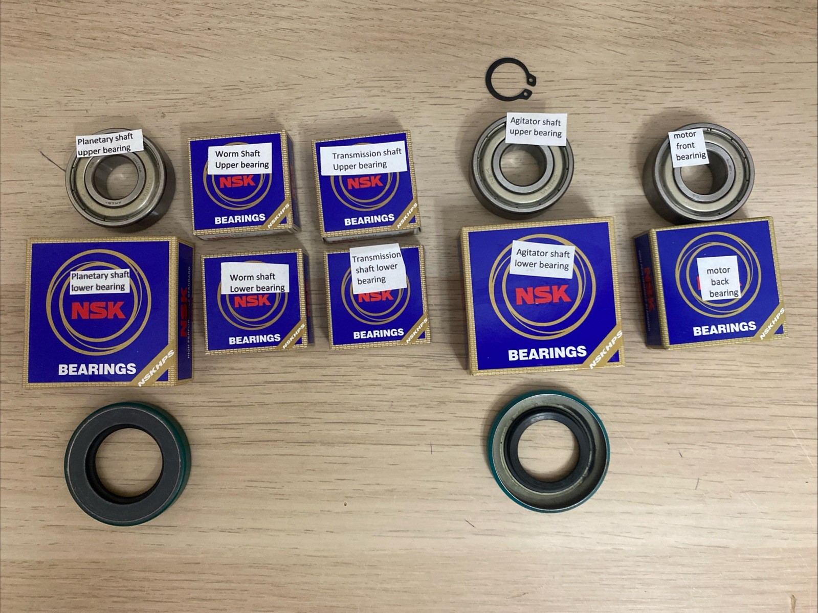 Hobart Mixer 20qt A200 Bearing seal kit motor gear box & planetary 10 Brg 2 seal