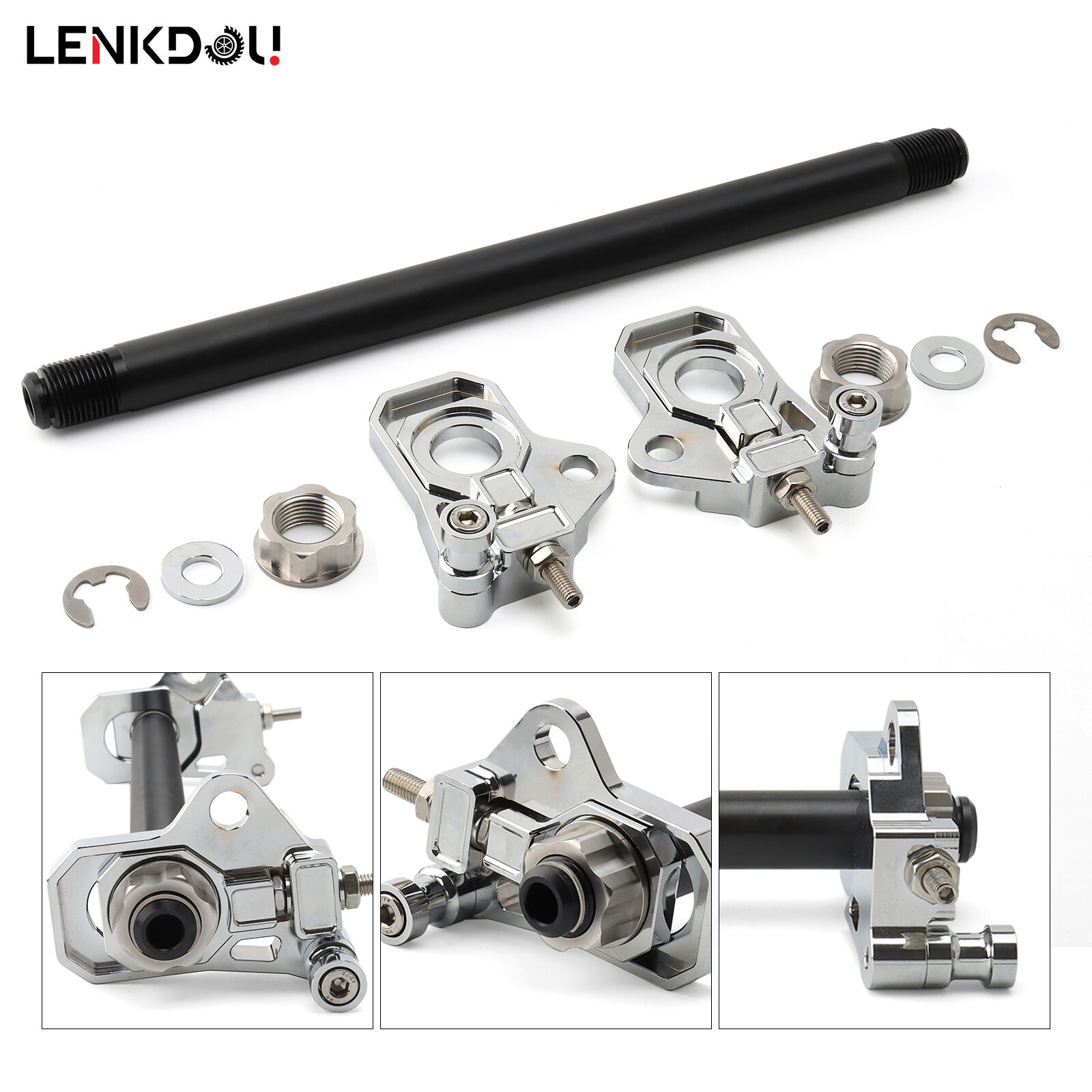 CNC Rear Axle Adjuster Kit For Harley Road King Street Glide Motorcycle Modified