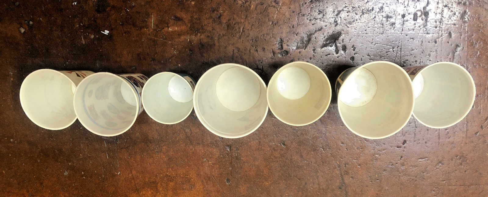 vintage SCHLITZ beer wax paper cup LOT OF 7pcs SOLO,DIXIE,LILY 1959-1966 RARE