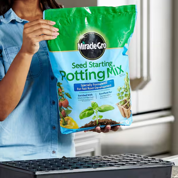 2-Pack Miracle-Gro Seed Starting Potting Soil Mix-16 Qt for Optimal Plant Growth
