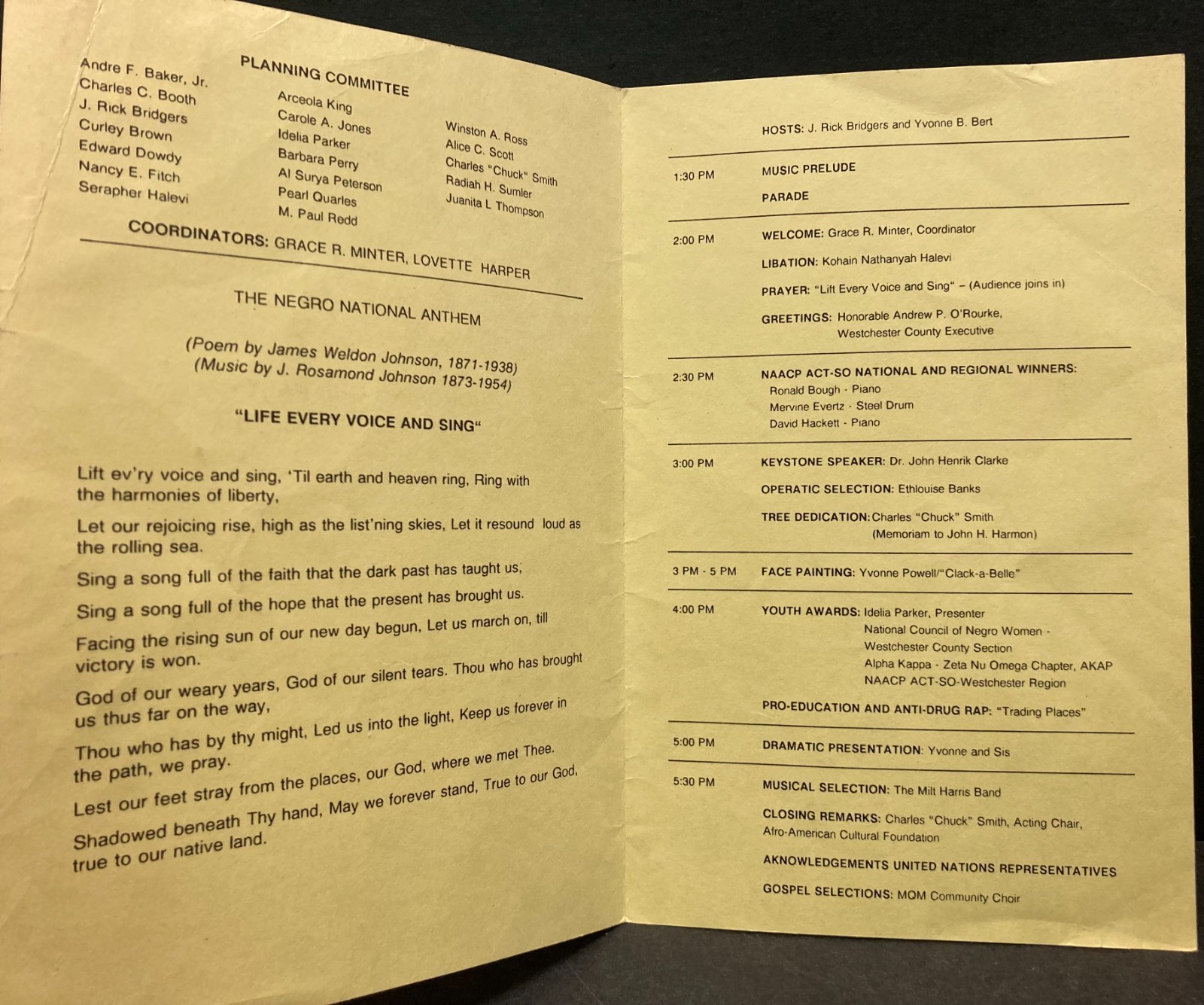 Vintage African American Ephemera~John H. Harmon~1963 Press Release~1991 Program