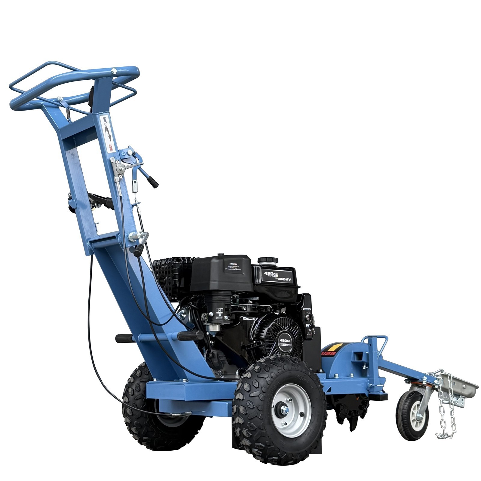 15HP Gas Stump Grinder Electric Start 15'' Cutting Height 10'' Cutting Depth