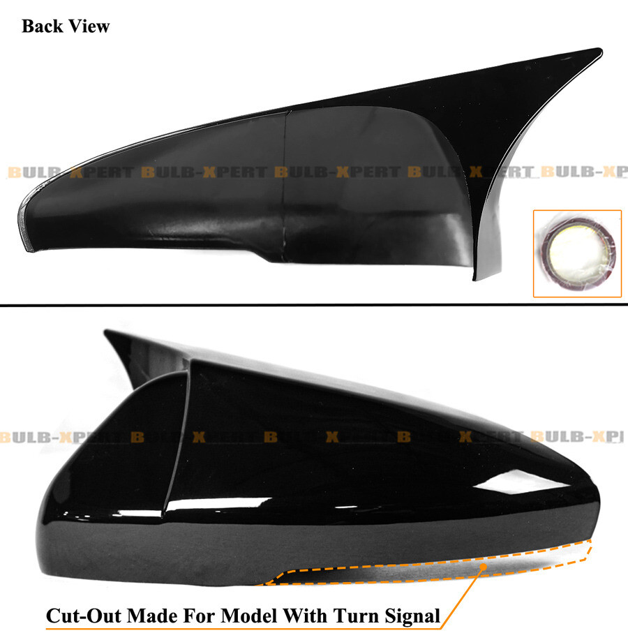 M STYLE GLOSS BLACK ADD-ON SIDE MIRROR COVER CAPS OVERLAY FOR 23-24 HONDA ACCORD
