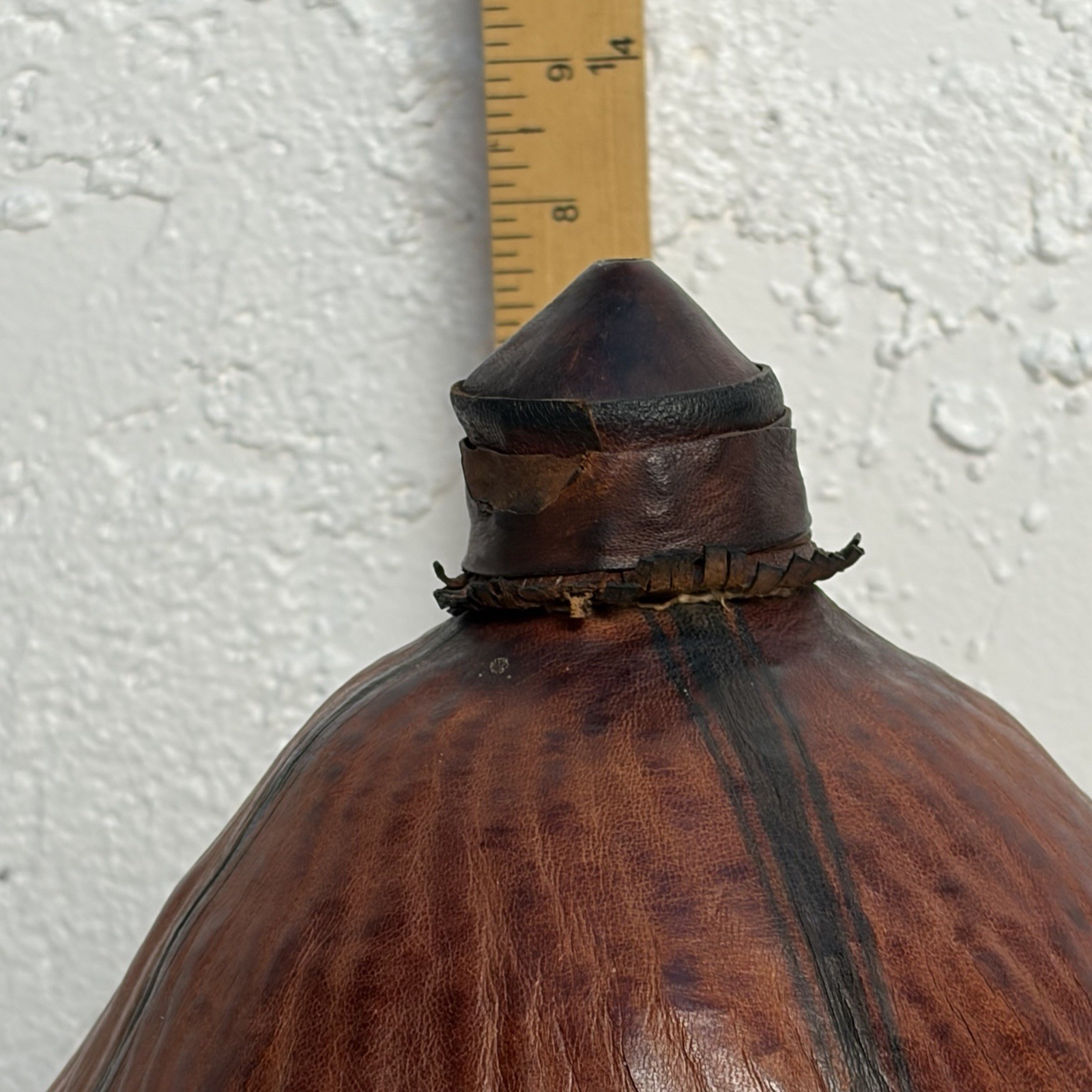 Vintage Fulani Straw Leather Hat Mali Wodaabe Tribe West Africa Mopti Cattle