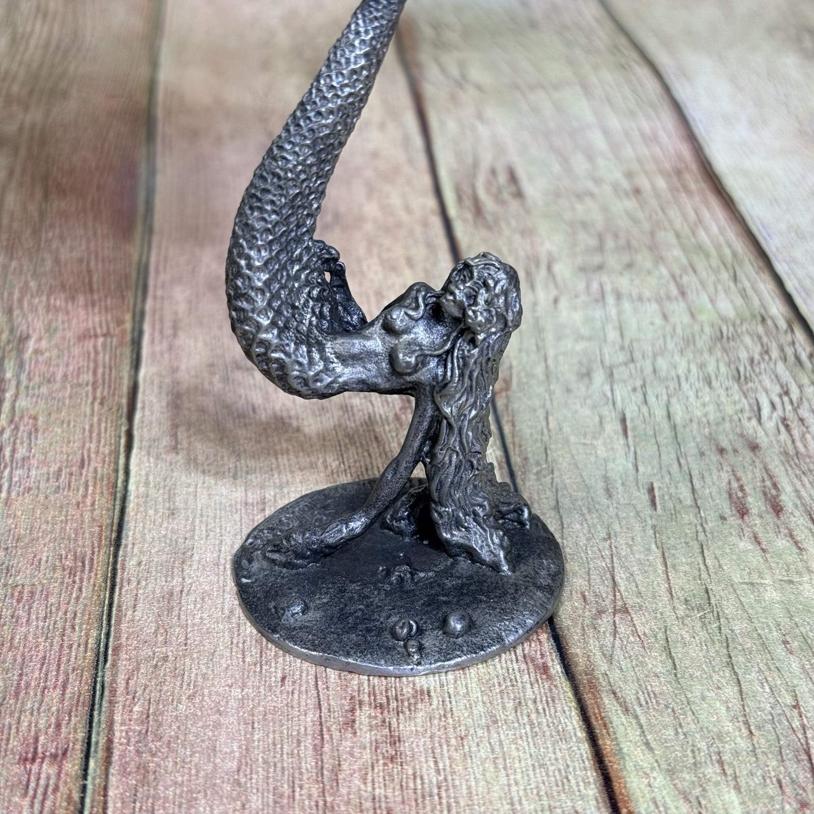 Vintage Maurus Gallo Pewter Mermaid Goblet 6.25 inches Renaissance