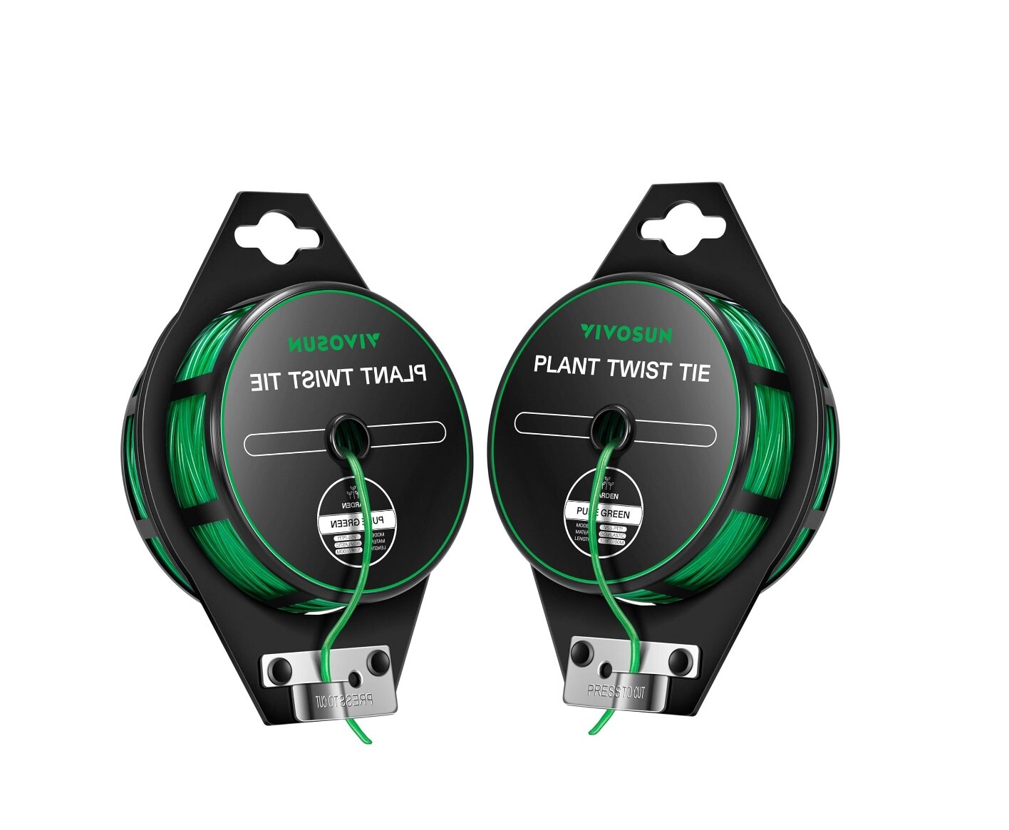 VIVOSUN 164/328ft PE-Coated Twist Tie Wire Roll w/ Cutter Garden Plant Cable Tie