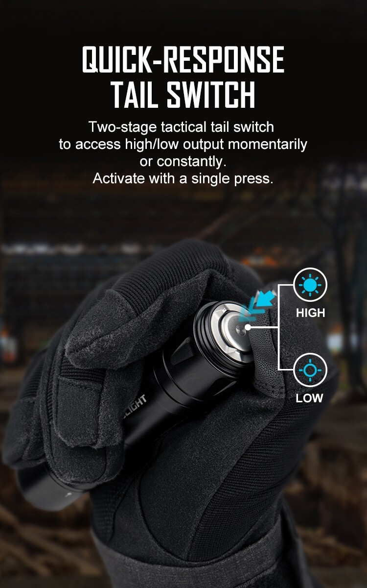 Olight Odin GL Mini 1000 Lumen Tactical Flashlight, White LED & Green Laser