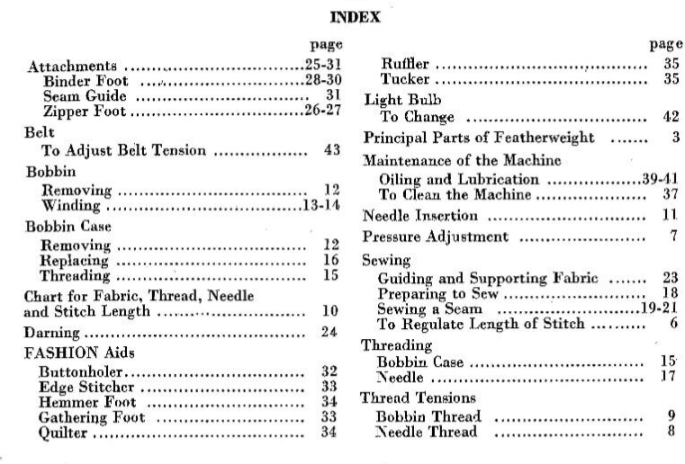 Late White Singer Featherweight 221 221-1 Sewing Machine Owners Manual Booklet